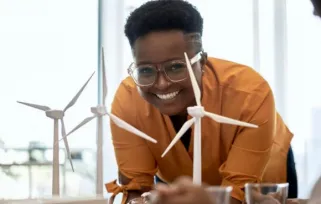 Woman smiling in office 