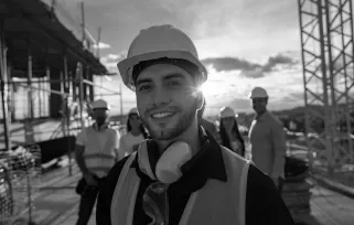 construction worker on building site