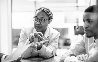 teacher explaining to class