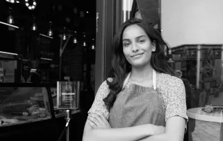 Waitress At%20restaurant%20copyB%26W Png