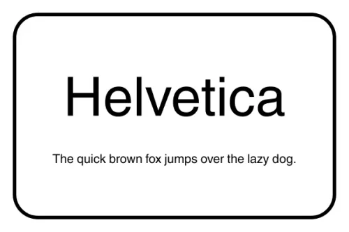 Helvetica font