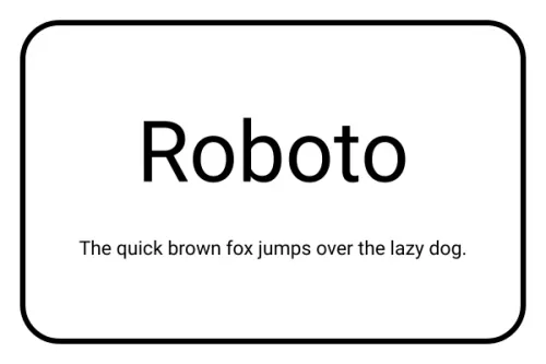 Roboto font