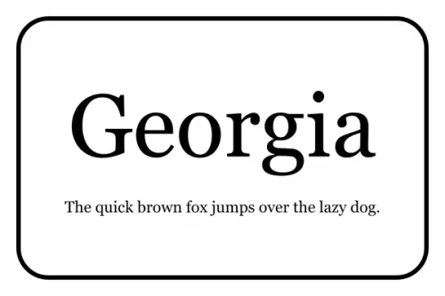 Georgia font