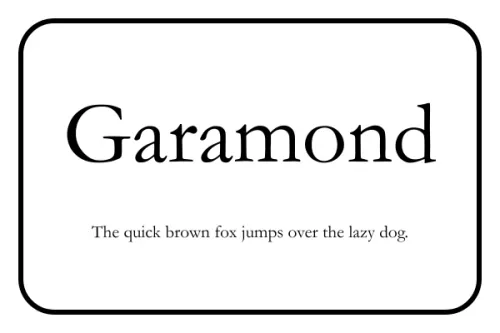 Garamond font