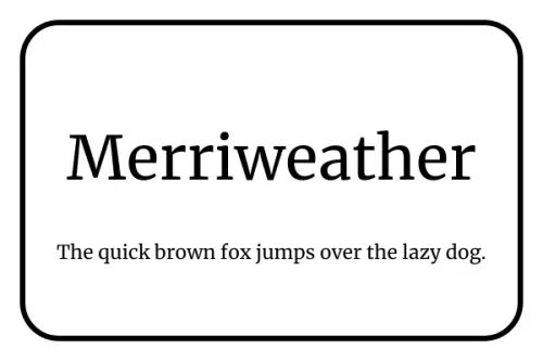 Merriweather font